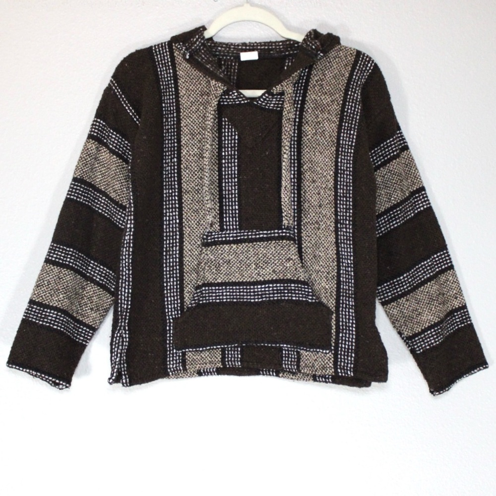 Baja Mexican Pullover Hoodie Sweater